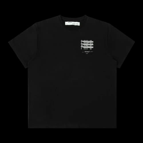 Off-White Logo Printing Short Sleeve Black T-Shirt