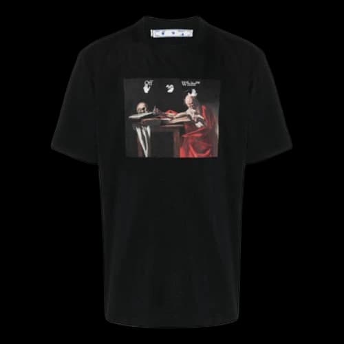 Off-White SS22 Pattern Round Neck Short Sleeve Version Black T-Shirt