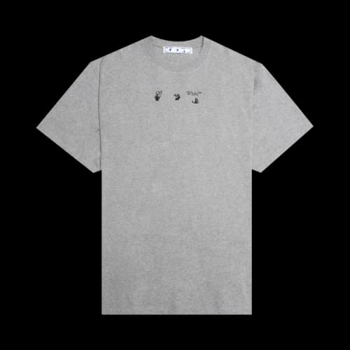 Off-White Marker Short-Sleeve Over Tee 'Melange Grey'