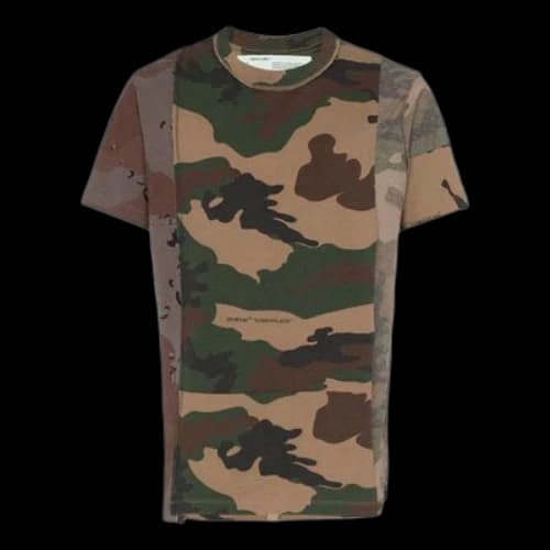 Off-White Camouflage Reconstructured Camo Short Sleeve