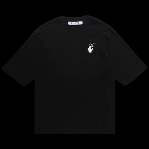 Off-White FW21 Logo Round Neck Short Sleeve Loose Fit Black T-Shirt