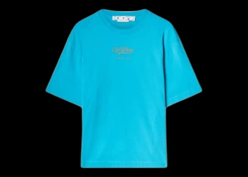 OFF-WHITE Script Logo Opp Over Skate S/S Tee Light Blue