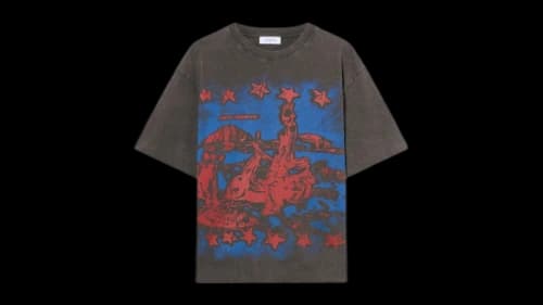 OFF-WHITE Desert Skate T-shirt Vintage Black/Dazzling Blue/High Ris