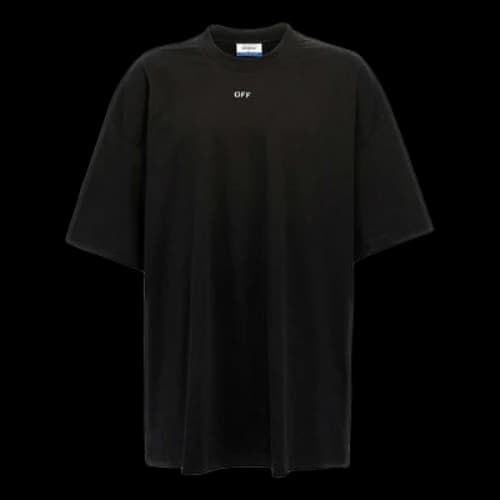 Off-White Logo-Stamp Cotton T-shirt 'Black'