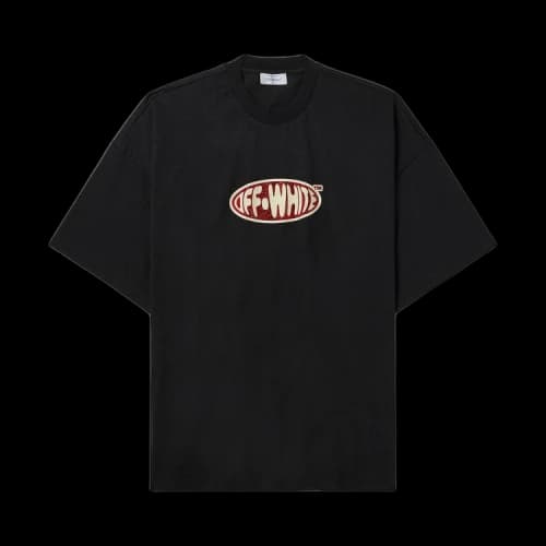 Off-White Crystal Round Logo Over Short-Sleeve Tee 'Black/White'
