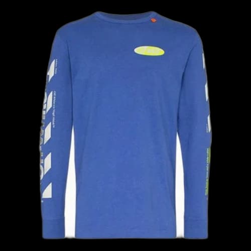 Off-White Loose Arrow Long Sleeves Pullover Blue