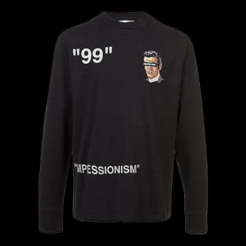 Off-White Impressionism T-Shirt Mens Logo Long Sleeve