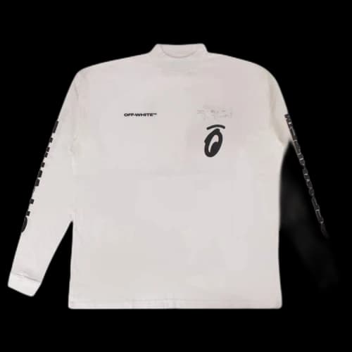 Off-White Split Arrow Mock Neck T-Shirt 'White'