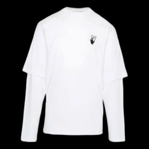 Off-White FW21 White Arrow Long Sleeves Ordinary Version Unisex White
