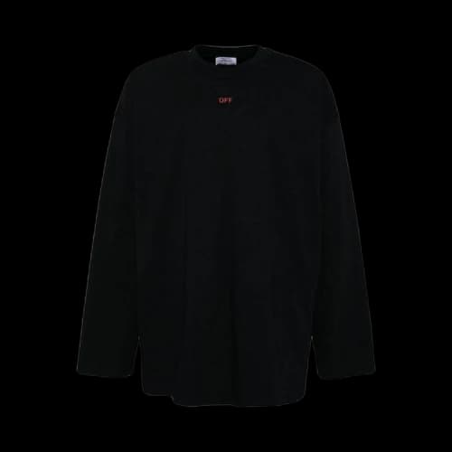 Off-White Off Stamp Wide Long-Sleeve Tee 'Black/Red'