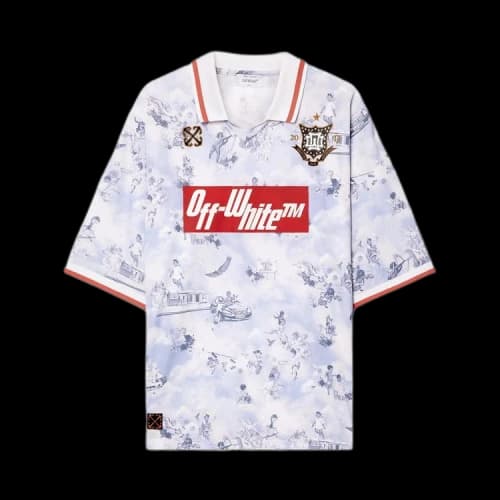 Off-White Fresco Soccer Short-Sleeve Polo 'Pink Lilac Allover'