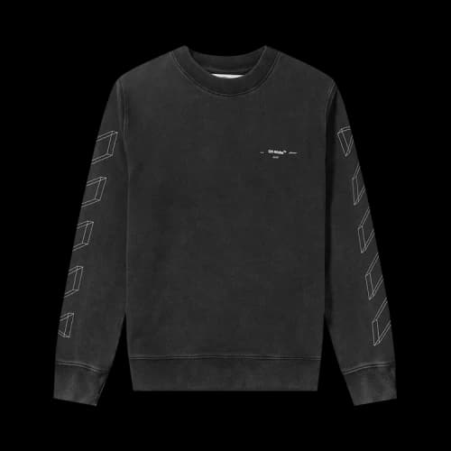 Off-White Diag 3D Line Crewneck 'Anthracite/White'