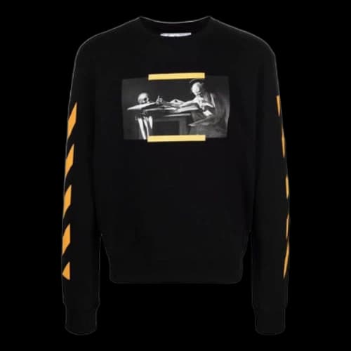 Off-White Printing Round Neck Long Sleeves Version Black
