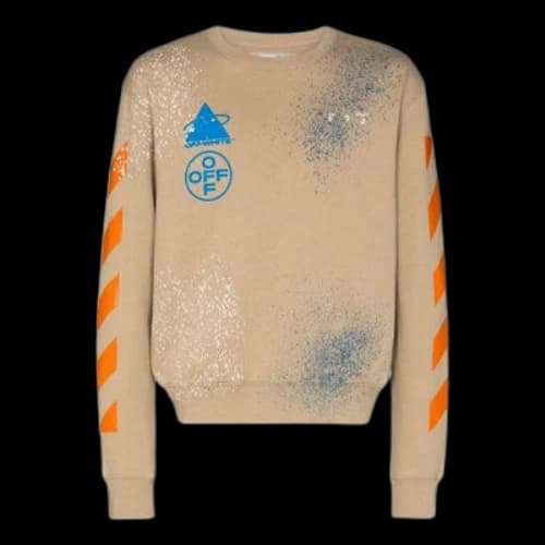 Off-White x Browns 50 Crossover SS21 Micro Mark Round Neck Ordinary Version Khaki