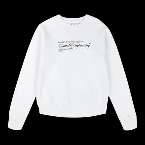 Off-White FW21 Painting Pattern Round Neck Pullover Slim Fit White