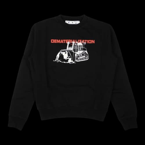 Off-White OFF WHITE Sweatshirts Men's Black Crew Neck Moderate