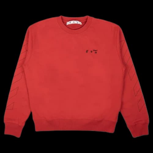 Off-White Diag Logo Crewneck Sweatshirt 'Red'