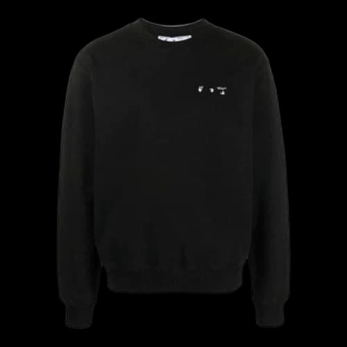 Off-White SS21 Logo Printing Round Neck Long Sleeves Version Black