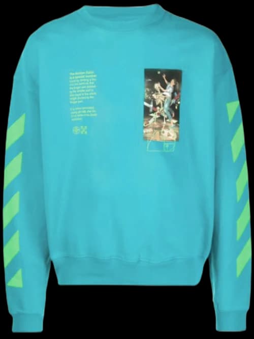 OFF-WHITE Pascal Painting Sweatshirt Aqua Blue