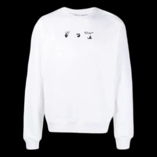 Off-White FW21 Arrows Pattern Loose Fit White