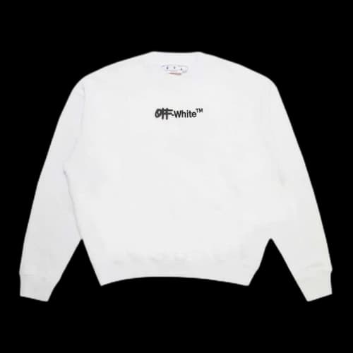 OFF-WHITE Spray Helv Skate Crewneck White/Black