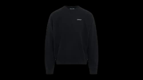 OFF-WHITE Scratch Tab Box Design Skate Fit Sweatshirt Black