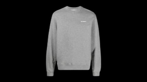 OFF-WHITE Wave Out Diag Design Sweatshirt Grey