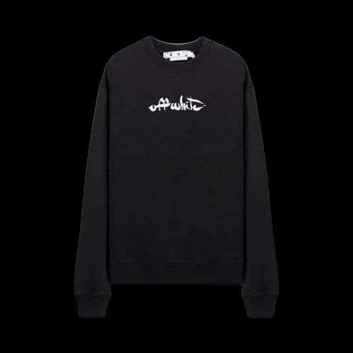 Off-White Paint Arrow Slim Crewneck 'Black/White'