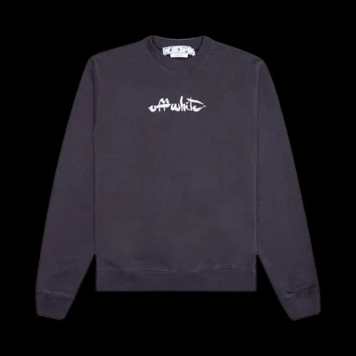 Off-White Paint Arrow Slim Crewneck 'Aubergine/White'