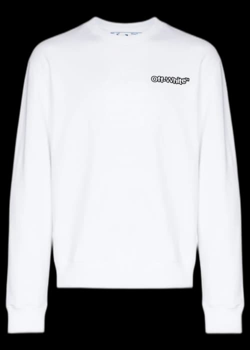 OFF-WHITE TM Logo Print Crewneck White/Black
