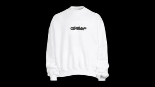 OFF-WHITE Blurr Book Over White Sweatshirt White