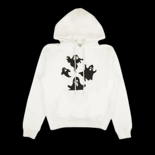 Off-White FW20 Ghost Printing Hooded Pullover Men White