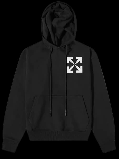 OFF-WHITE Arrows Print Hoodie Black/White