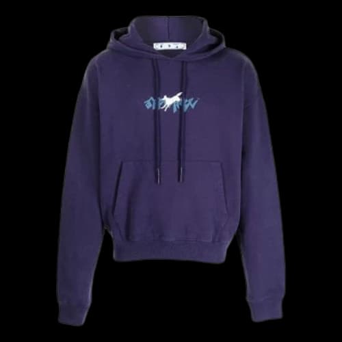 Off-White SS21 Loose hooded Lacing Printing Purple