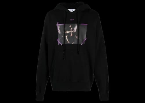 OFF-WHITE Arrow Caravaggio Mercy Skate Hoodie Black/Purple