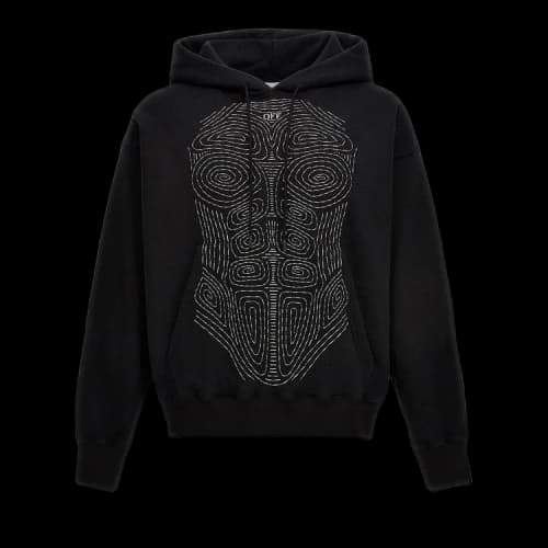 Off-White Body Stitch Skate Hoodie 'Black/White'