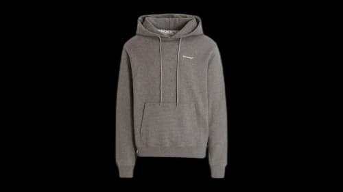 OFF-WHITE Wave Outline Diag Design Hoodie Grey
