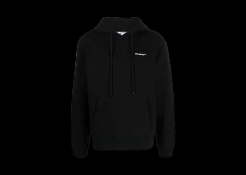 OFF-WHITE Wave Outl Diagonal Slim Hoodie Black/White