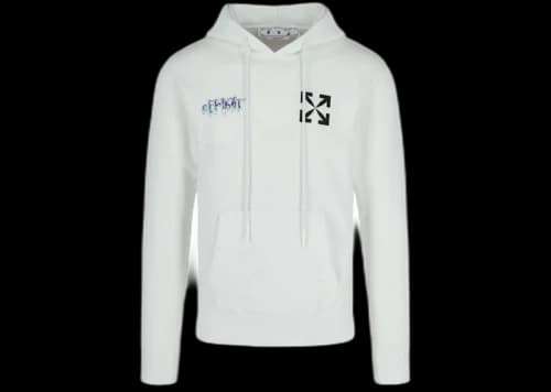 OFF-WHITE 90's Liquid Slime Hoodie White