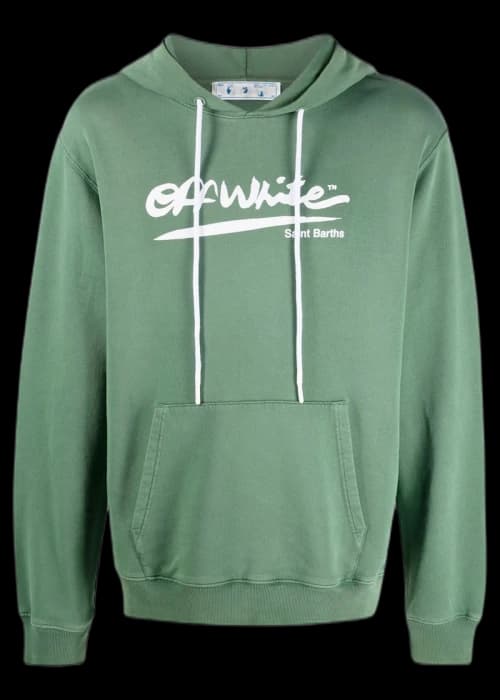 OFF-WHITE x Eden Rock St. Barths Arrows Motif Print Hoodie Green/White