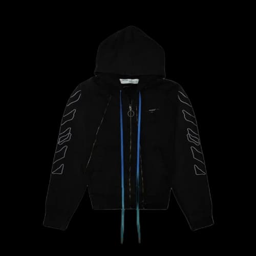 Off-White Abstract Arrows Slim Zip Hood 'Black / White'