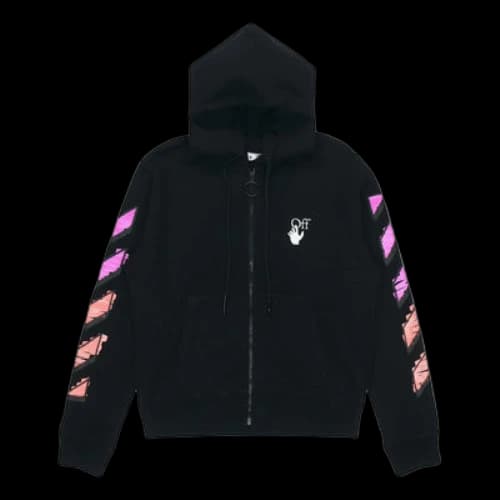 Off-White SS21 Gradient Zipper Classic Jacket Ordinary Version Black