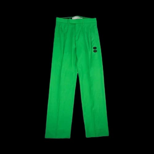 Off-White Straight-Leg Tailored Pants 'Green'