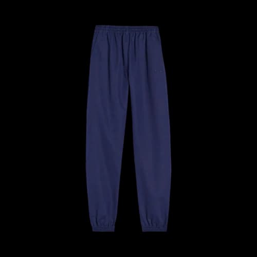Off-White Logo Solid Color Casual Long Pants/Trousers Loose Fit Blue