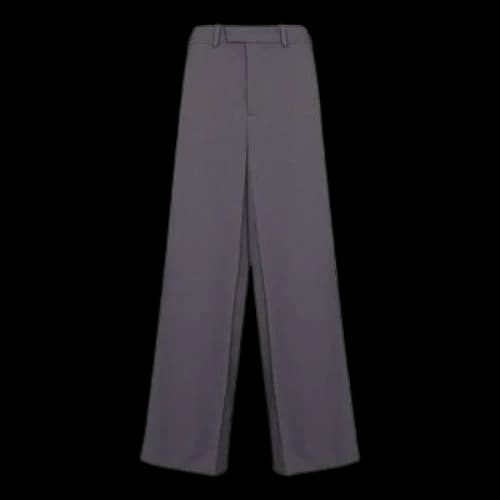 Off-White FW21 Solid Color Straight Suit Casual Long Pants/Trousers Loose Fit Gray
