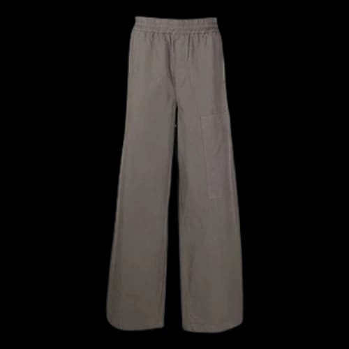 Off-White FW22 Solid Color Logo Embroidered Casual Pants/Trousers Loose Fit Gray