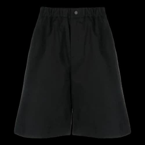 Off-White FW22 Solid Color Straight Casual Shorts Loose Fit Black