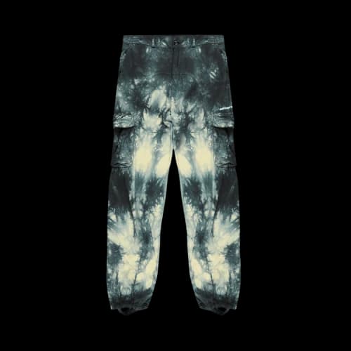 Off-White Logo Tie Dye Cargo Casual Pants/Trousers Loose Fit Black