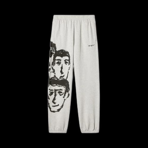 Off-White Faces Slim Sweatpants 'Grey/Black'