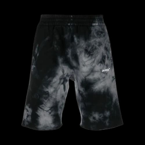 Off-White Diag Tie Dye Sweatshorts 'Warm Grey/White'